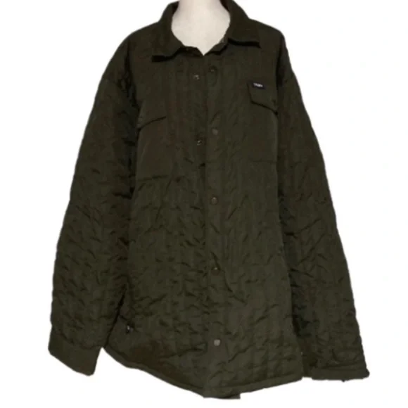 EC IZOD Quilted Pattern Shade of Olive Jacket Plus Size 3XL/3TG - Picture 3 of 14